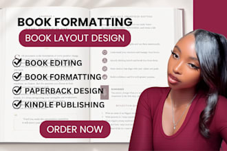 do ebook formatting, book typesetting, kindle conversion and KDP