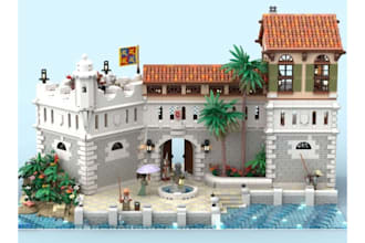 model custom 3d lego house, building, lego moc design with manual instructions