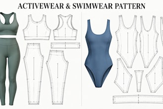 create activewear and swimwear sewing pattern