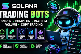 build solana sniper bot, pumpfun bot, raydium bot, volume bot, copy trading bot