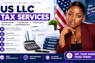 us llc tax return, 1120, 5472, sales tax, bookkeeping and US tax filing as CPA