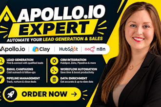 setup CRM automation apollo io clay hubspot monday crm and n8n