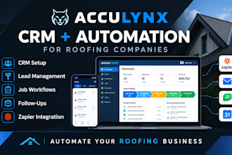 setup acculynx CRM and automation for roofing companies