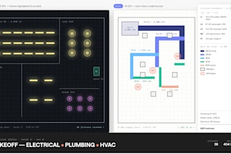 do mep takeoff and estimate for electrical, plumbing and hvac