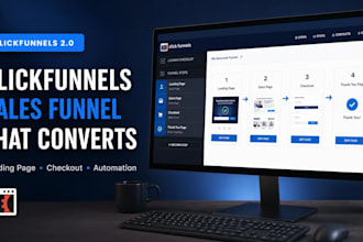build clickfunnels sales funnel with landing page and automation