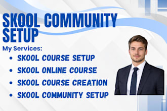 setup skool community, skool online course creation, skool online course