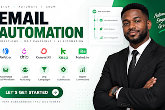setup aweber drip convertkit ai email automation keap mailerlite email workflows