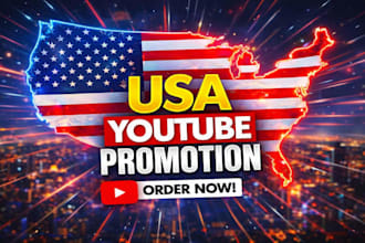do USA youtube promotion, USA channel promotion, to USA active audience