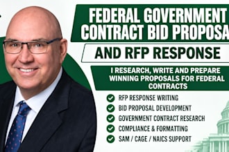 write federal government contract bid proposal and rfp response proposal