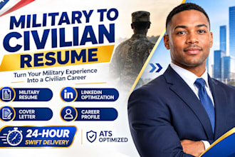 write an ats optimized military to civilian transition resume for veterans