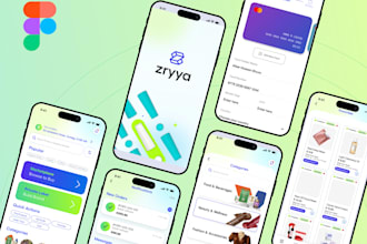 design mobile app UI UX design, mobile UI design in figma