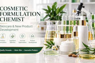 be your cosmetic formulation chemist for skincare and new product development