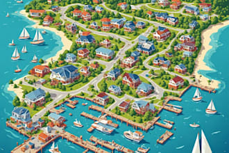 design a custom local area and community map
