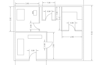 create 2d autocad building layouts and technical drawings