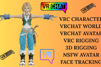 vrchat avatar commission furry avatar anime vrc avatar nsfw avatar vr character
