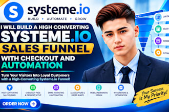 build a high converting systeme io sales funnel with checkout and automation