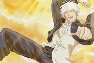 personalised illustrations in semirealistic, anime, oc format