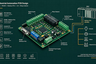 design industrial automation plc pcb rs485 modbus rtu io relay control board