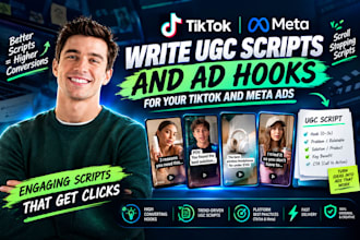write ugc scripts and ad hooks for your tiktok and meta ads