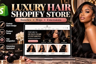 design hair extension shopify store hair website and wig store