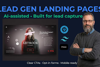 design lead generation landing page, ai website and lead capture site