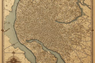 create custom historical replica maps and vintage cartography art