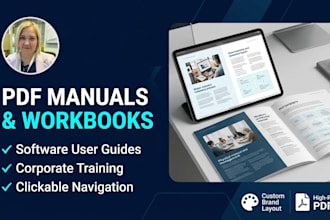 design a professional pdf user manual, training guide, and workbook