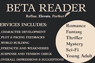 beta read, romance beta reader, fantasy beta reader, book critique