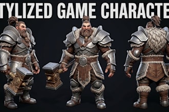 model a stylized 3d game character for unity and unreal