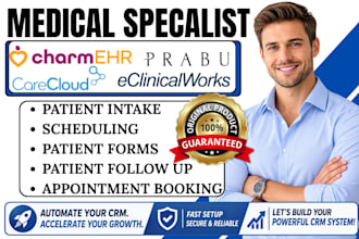 setup carecloud eclinicaworks prbau charmhealth patient intake booking