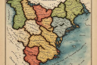 design custom vintage historical replica map