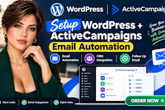 do wordpress activecampaigns email automation, crm integration, follow up email
