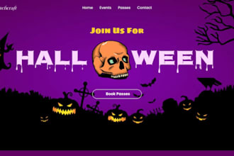 design wix halloween website halloween party halloween event service website