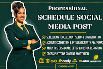 schedule post on buffer hootsuite metricool later loomly social bee planoly