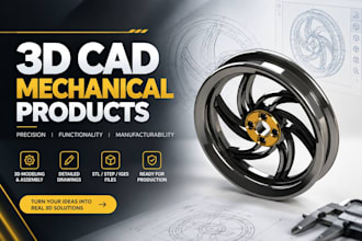 do custom 3d cad design for bike rims scooter automative aerospace in solidworks