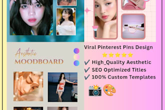 design aesthetic beauty pins as your pinterest manager