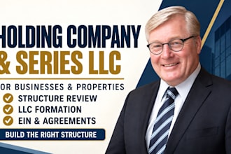 form a series llc or holding company for your businesses and properties