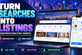 build wordpress directory website with geodirectory or directorist