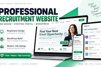 build recruitment website job board website job portal staffing website