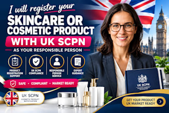 register skincare or cosmetic product with UK scpn as your responsible person
