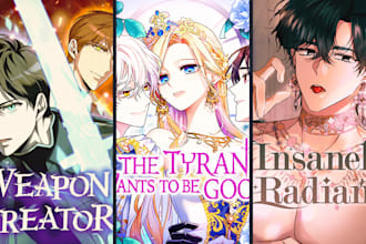 do manga anime light novel webtoon webnovel graphic novel book cover design