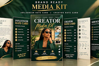 create a brand ready media kit, influencer rate card and creator rate card