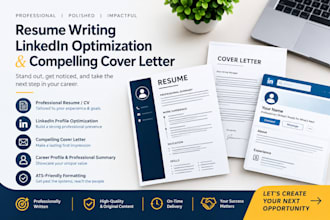 write a professional resume, cover letter and linkedin
