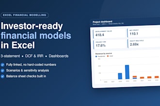 help with finance analysis, building pitching deck