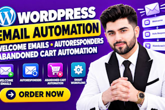 set up wordpress welcome emails, autoresponders and abandoned cart automation