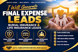 generate final expense leads, burial insurance and life insurance leads