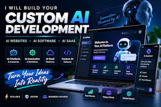 do ai websites and software, ai apps, ai saas, as a full stack ai developer