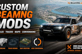 build custom beamng mods vehicles, track, map and convert mods