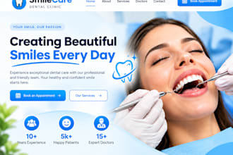 design a professional dental clinic and dentist website