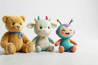 create 3d plush toy designs and renders